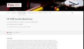 
							         FE-DBD for skin disinfection — Eindhoven University of Technology ...								  
							    