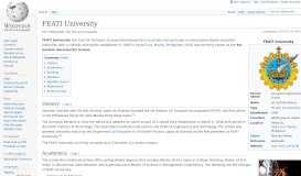 
							         FEATI University - Wikipedia								  
							    