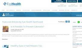 
							         Featured Articles by Eye Health Northwest								  
							    