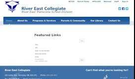 
							         Featured Links - REC Parent/Student Portal - River East Collegiate								  
							    