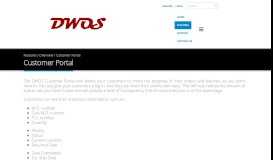 
							         Features > Customer Portal - DWOS								  
							    