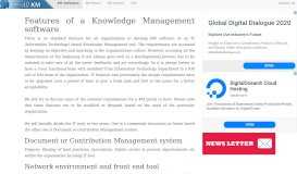 
							         Features of a Knowledge Management portal in an organization - KM								  
							    