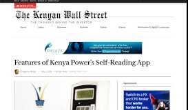 
							         Features of Kenya Power's Self-Reading App - Kenyan Wallstreet								  
							    