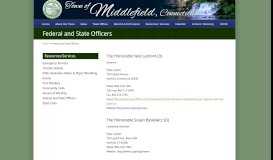 
							         Federal and State Officers – Town of Middlefield, Connecticut – The ...								  
							    
