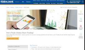 
							         Federal Bank Online Share Trading | Fed-e-trade | Invest in Shares ...								  
							    