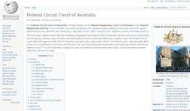 
							         Federal Circuit Court of Australia - Wikipedia								  
							    
