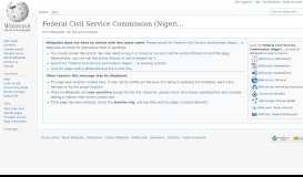 
							         Federal Civil Service Commission (Nigeria) - Wikipedia								  
							    