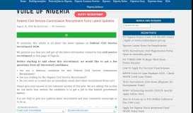 
							         Federal Civil Service Commission Recruitment 2019 Form - Nigeria ...								  
							    