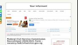 
							         Federal Civil Service Commission Recruitment 2019 Out - See How ...								  
							    