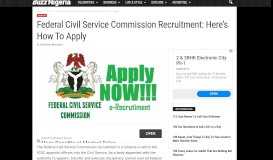 
							         Federal Civil Service Commission Recruitment: Here's How To Apply								  
							    