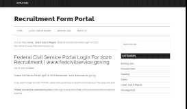 
							         Federal Civil Service Portal Login For 2019 Recruitment |www ...								  
							    