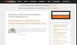 
							         Federal College of Education Abeokuta | www.fce-abeokuta.edu.ng ...								  
							    