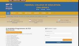 
							         Federal College of Education Ehu-Amufu| B.ED HOME								  
							    