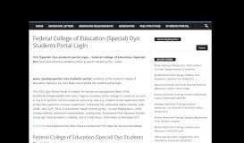 
							         Federal College of Education (Special) Oyo Students ... - Eduloaded								  
							    