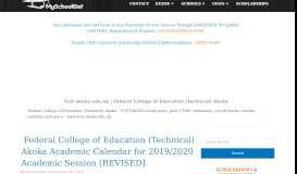 
							         Federal College of Education (Technical) Akoka | www.fcet-akoka.edu ...								  
							    