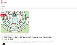 
							         Federal college of Education (Technical) Umunze, FCET Sandwich ...								  
							    
