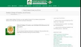 
							         Federal College of Forestry Jos - Campus Portal Nigeria								  
							    