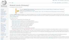 
							         Federal courts (Germany) - Wikipedia								  
							    