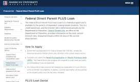 
							         Federal Direct Parent PLUS Loan | American University, Washington ...								  
							    