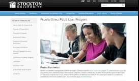 
							         Federal Direct PLUS Loan Program - Office of Financial Aid | Stockton ...								  
							    