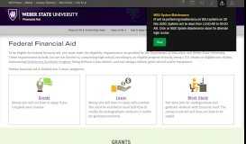 
							         Federal Financial Aid - Weber State University								  
							    