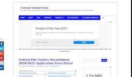 
							         Federal Fire Service Recruitment 2019/2020 and Latest 2019 Update ...								  
							    
