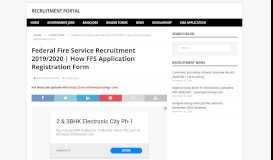 
							         Federal Fire Service Recruitment 2019/2020 ... - Recruitment Portal								  
							    