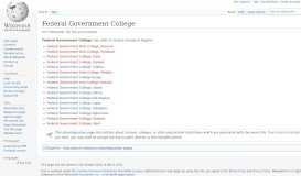 
							         Federal Government College - Wikipedia								  
							    