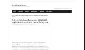 
							         Federal High Court Recruitment 2018/2019 Application Form Portal ...								  
							    