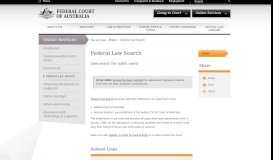 
							         Federal Law Search - Federal Court of Australia								  
							    