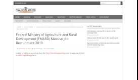 
							         Federal Ministry of Agriculture and Rural ... - Financial Watch								  
							    