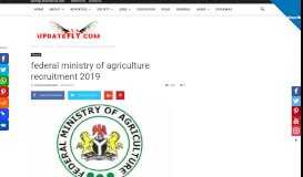
							         federal ministry of agriculture recruitment 2019 - Updatefly								  
							    