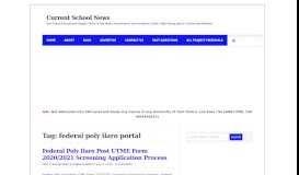 
							         federal poly ilaro portal Archives - Current School News : Current ...								  
							    