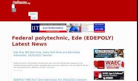 
							         Federal polytechnic, Ede (EDEPOLY) Latest News - Myschool								  
							    