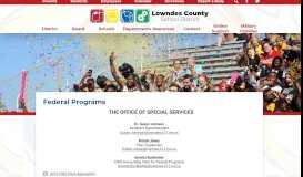 
							         Federal Programs - Department & Services - Lowndes County School ...								  
							    