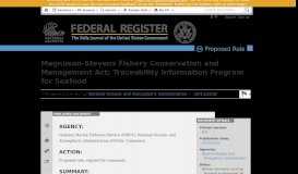
							         Federal Register :: Magnuson-Stevens Fishery Conservation and ...								  
							    
