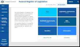 
							         Federal Register of Legislation								  
							    