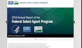 
							         Federal Select Agent Program								  
							    