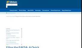 
							         Federal Student Aid PIN for Signing the FAFSA | Edvisors								  
							    
