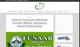 
							         Federal University Abeokuta: Courses Offered, Admission, Portal ...								  
							    