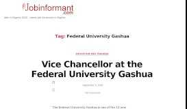 
							         Federal University Gashua Jobs in Nigeria , May 2019								  
							    
