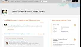 
							         Federal University Gusau Jobs and Vacancies in ... - MyJobMag Nigeria								  
							    