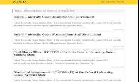 
							         Federal University Gusau recruitment 2019 - Jobzilla								  
							    