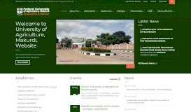 
							         Federal University of Agriculture, Makurdi: Home								  
							    
