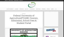 
							         Federal University of Agriculture(FUAM): Courses, Admission, School ...								  
							    