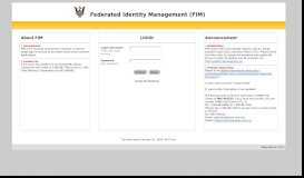 
							         Federated Identity Management (FIM) Portal								  
							    