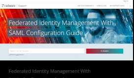 
							         Federated Identity Management With SAML Configuration Guide								  
							    