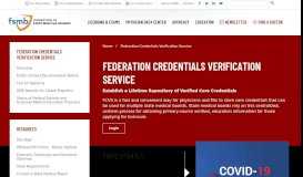 
							         Federation Credentials Verification Service - FSMB								  
							    
