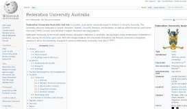 
							         Federation University Australia - Wikipedia								  
							    