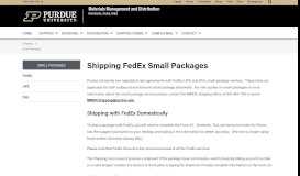 
							         FedEx - Materials Management and Distribution - Purdue University								  
							    